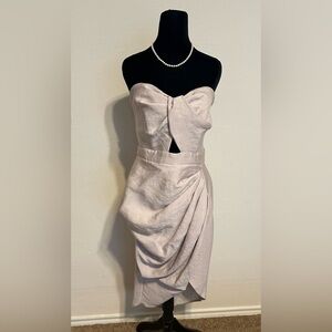 ASOS Elegant Strapless Cream Dress